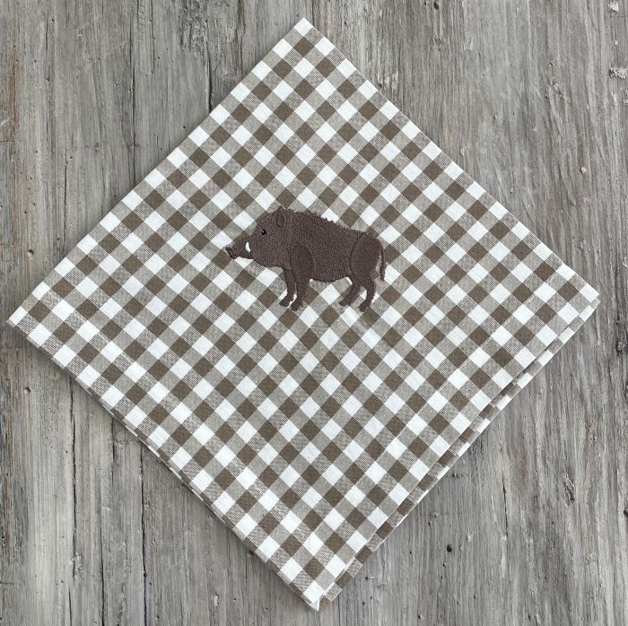 - LINUM Serviette mit Wildschwein